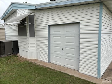 View of golf cart garage