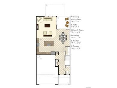First Floor Layout - home will have the opt patio