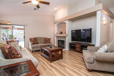 Family Room with Wood-Burning Fireplace
