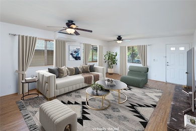 Bright and inviting living room enhanced with virt