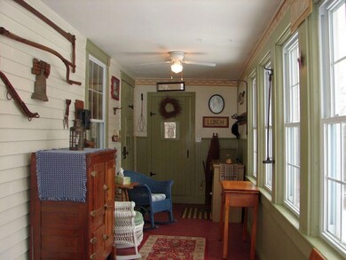 Entering the enclosed porch from the...