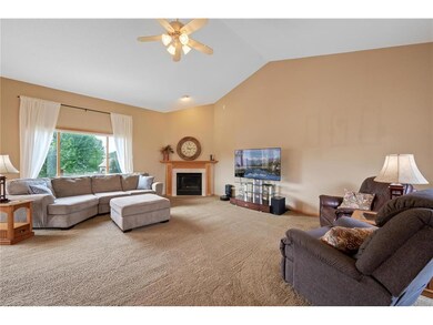 Vaulted ceilings and gas burning fireplace