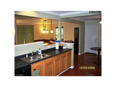A view from the utility room looking at the kitche