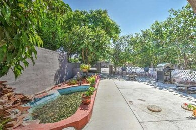 Relaxing water feature in courtyard