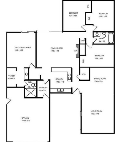 1505 E Edgewater Dr, Floor plan