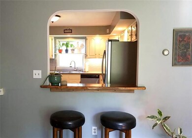 A view from the living room to the kitchen.