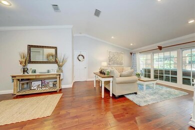 High ceilings in this Living Room with views of th