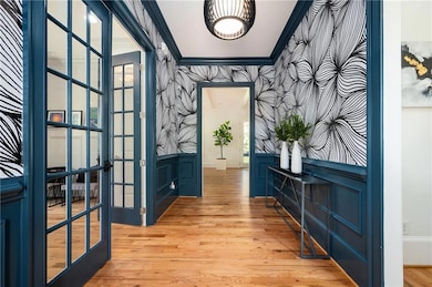 Hardwood floors throughout most of the home and st