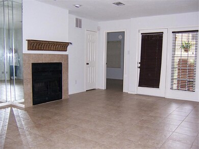 Kitchen looks into the living room with double sid
