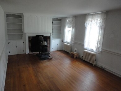 living room with fireplace