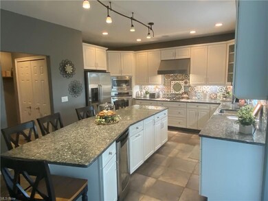 Beautiful backsplash and granite counters.