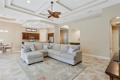 Great room with beautiful ceiling detail