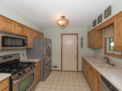 The updated Kitchen has stainless steel appliances