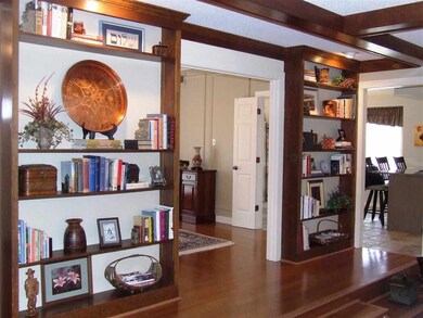 Custom built-in shelving is ideal for displaying f