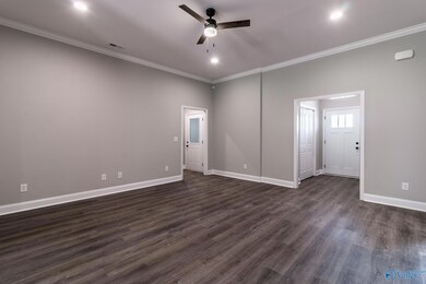 This view is of the living room looking back into 