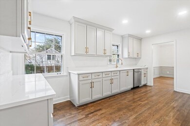 Kitchen with dishwasher, dark hardwood / wood-styl
