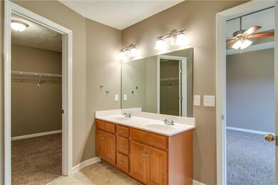 Master bath with double vanity