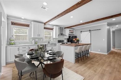 Dining area, virtually staged