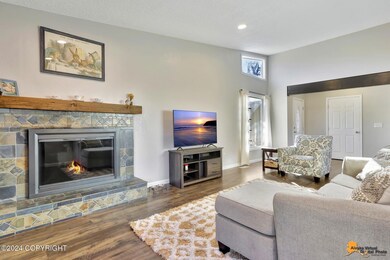 Wood-burning fireplace