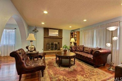 Living room with fireplace