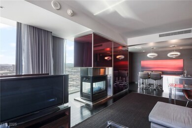 Welcome area featuring floor to ceiling windows an