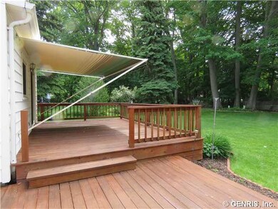 Deck Deck with awning extended