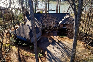 Aerial view of home and dock