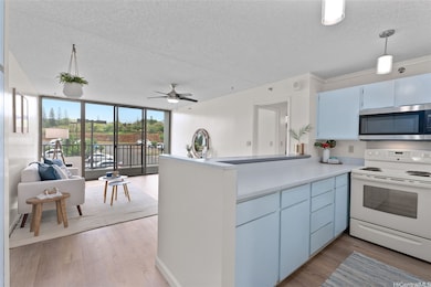 The living room and kitchen area seamlessly connec