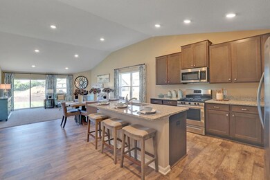 The open-concept home design is epitomized within 