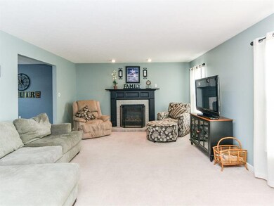 Family room measures 18 x 15 and accommodates larg