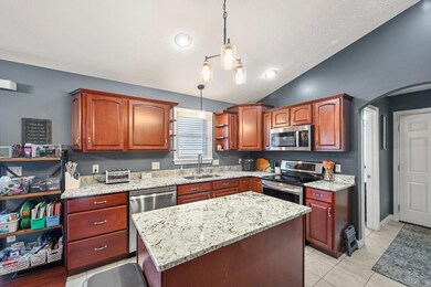 Center island offers great prep space!