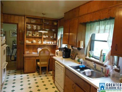 The kitchen. Check out the deck and hutch and the 