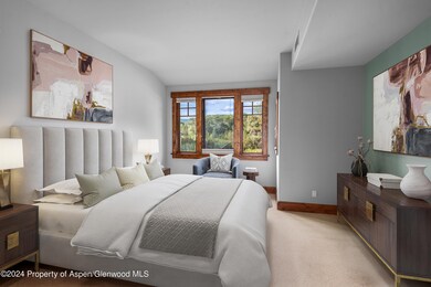 Virtually staged primary bedroom
