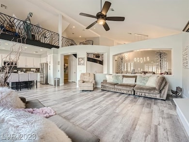 Living area featuring light wood finished floors,