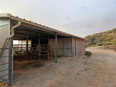 View of horse barn