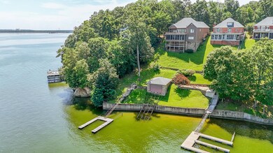 Drone / aerial view of a large body of water