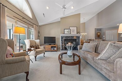 Gas fireplace is unique to this unit.
