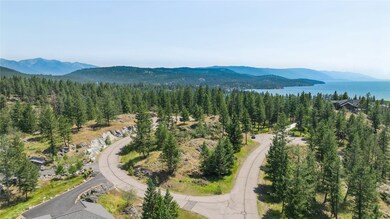 Aerial view with Flathead Lake to the south