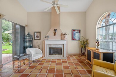 Wood-Burning Fireplace in front living room
