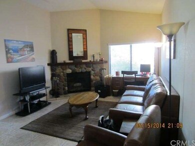 Living room with fireplace