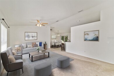 Virtually Staged to show options for the living ro