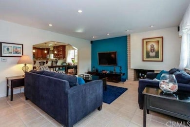 Living room with fireplace