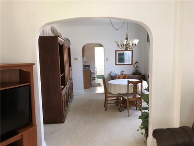 View from living room thru dining and kitchen