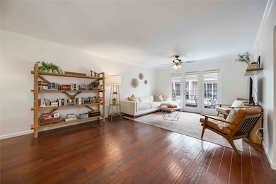 Another view of the open-concept living room.