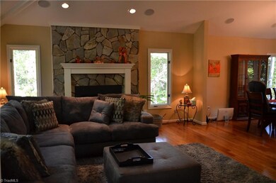 Great Room with Fireplace, Recessed Lighting, Bamboo Flooring