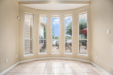This cute will bay window provides additional spac