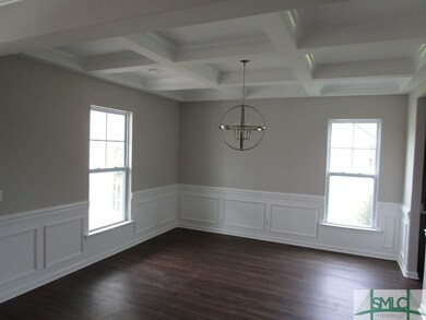 Dinning Room with Coffered Ceiling