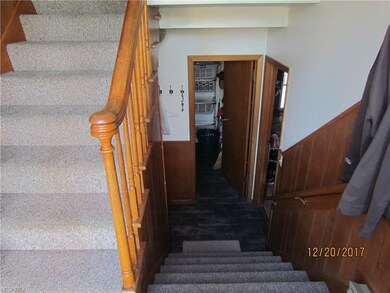 stairs going up, or down to the lower family room.