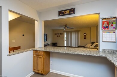 Breakfast bar in kitchen