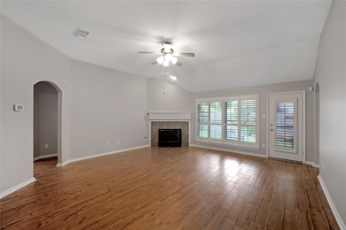 Living area with gas fireplace